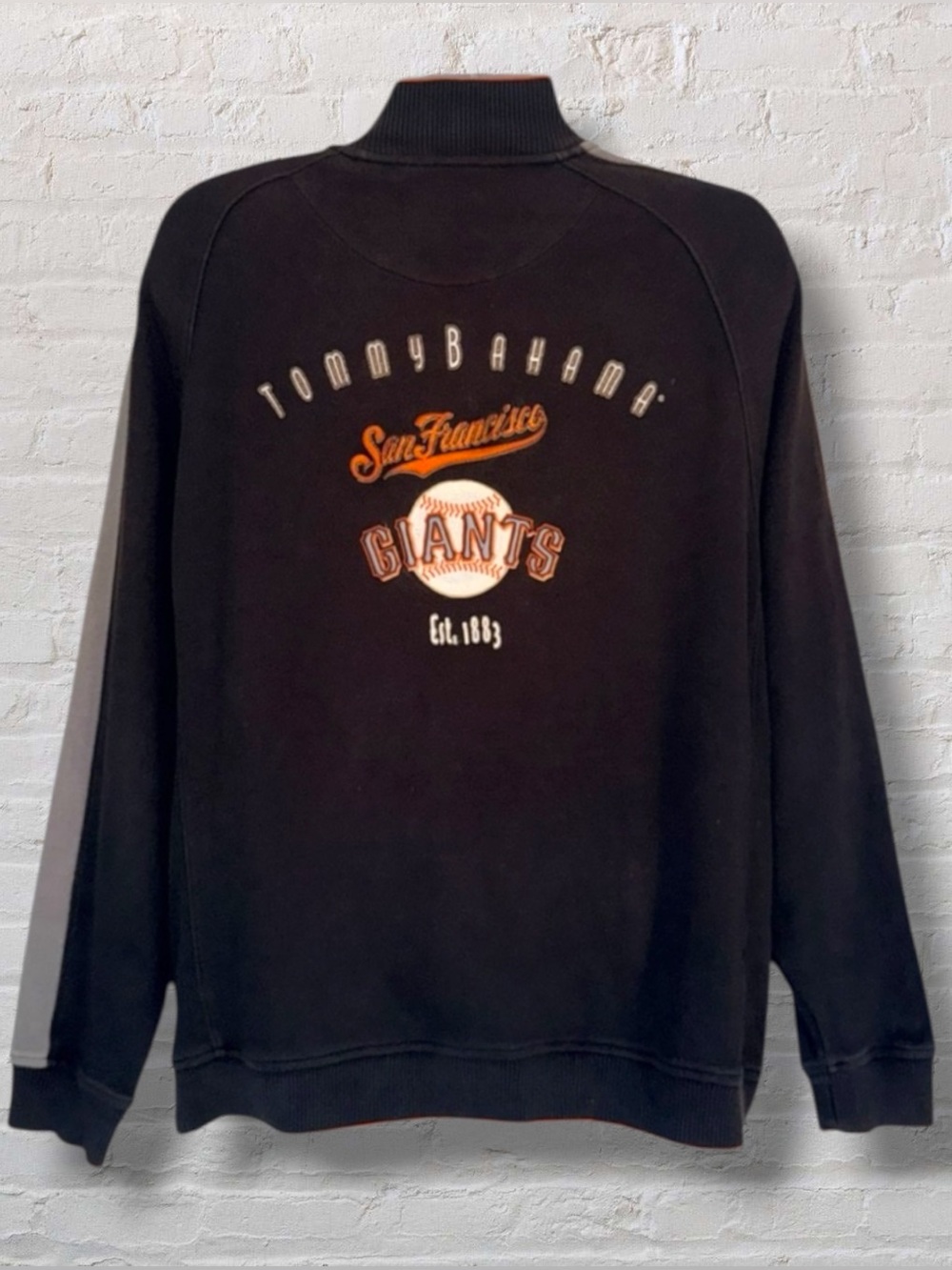 Tommy Bahama San Francisco Giants Full Zip Jacket L MLB Baseball Black Orange